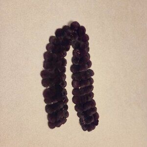 Rabbit fur boa - fluffy balls of burgundy!